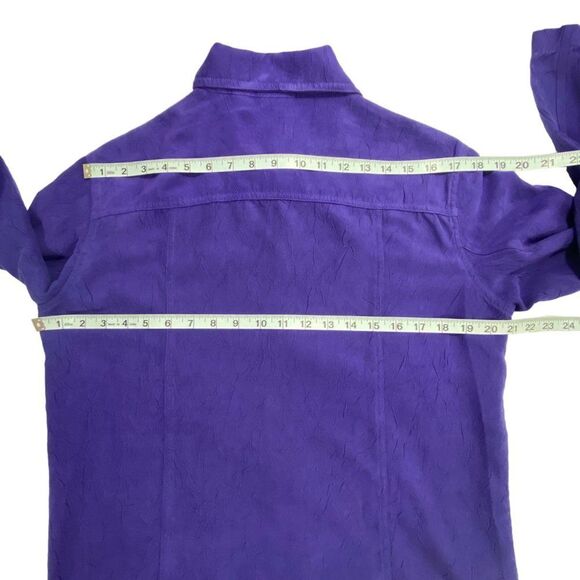 Chicos Womens Jacket | Size 1 | Royal Purple | Textured Fabric | Lightweight - Picture 5 of 10